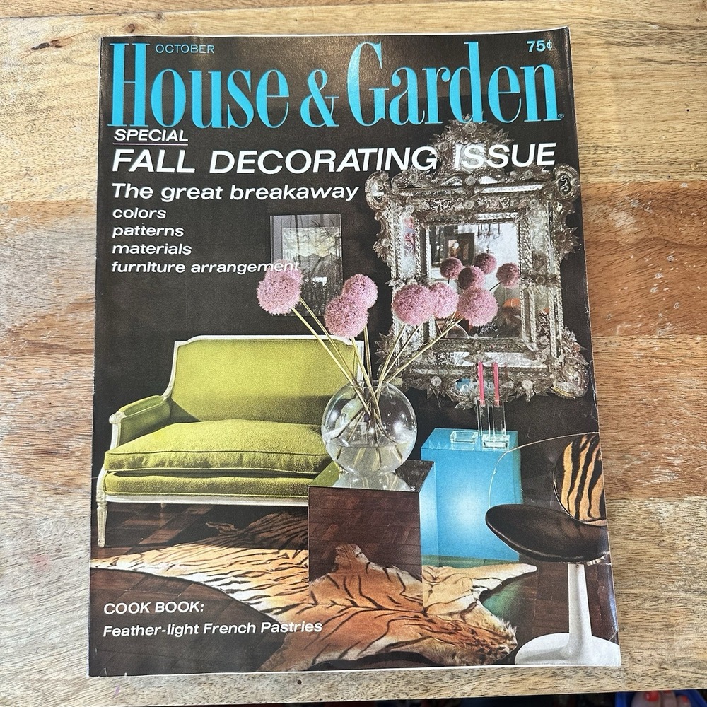 House & Garden‎ Magazine October 1968 Fall Decorating Special Issue MCM Vintage